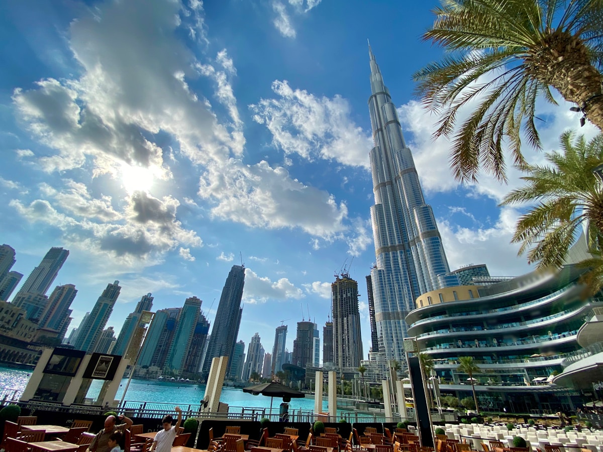 Dubai Business Bay aerial view