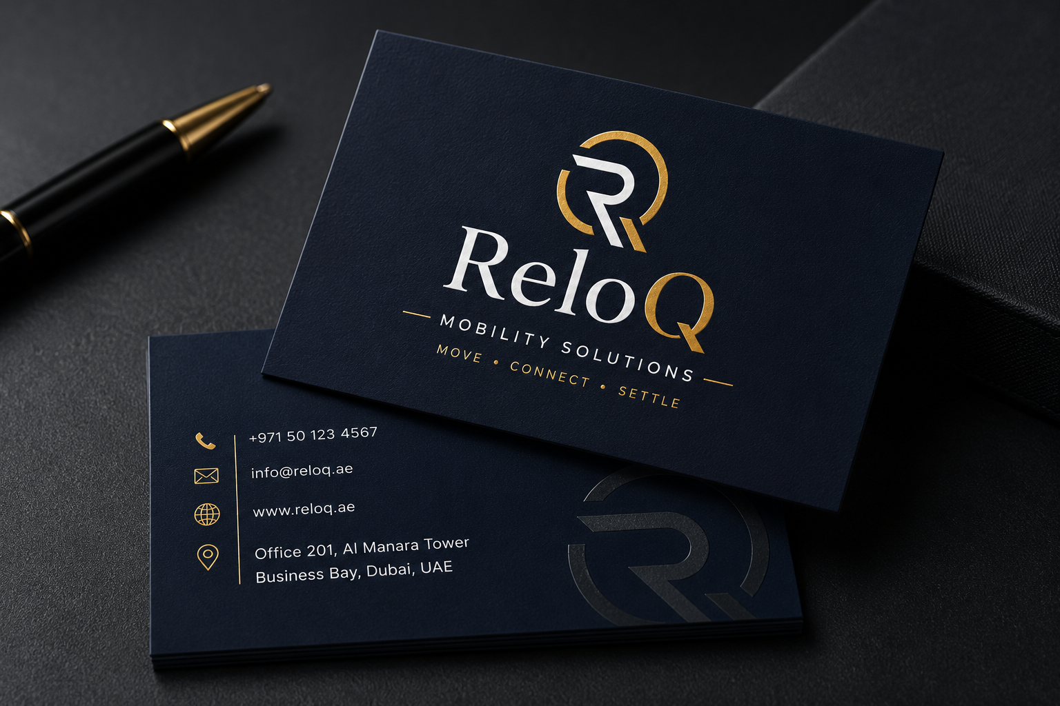 ReloQ Mobility Solutions business card